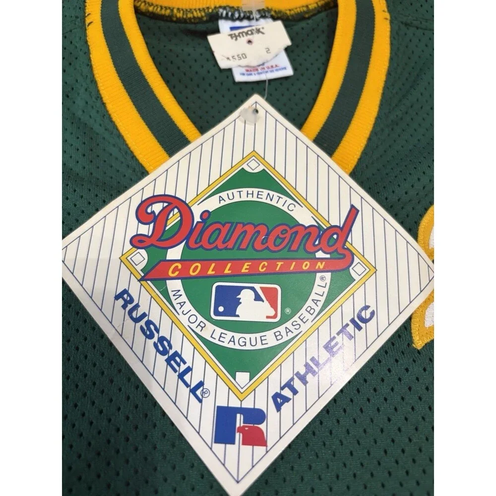 NWT Deadstock 90's Diamond Collection Oakland Athletics Jersey Russell Size 36